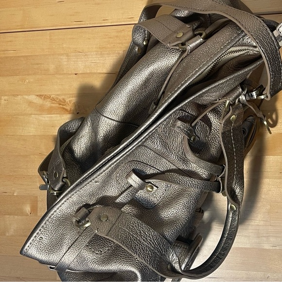 Elliott Lucca 'Estella' Gold-tone Leather Large Tote bag - Picture 8 of 16